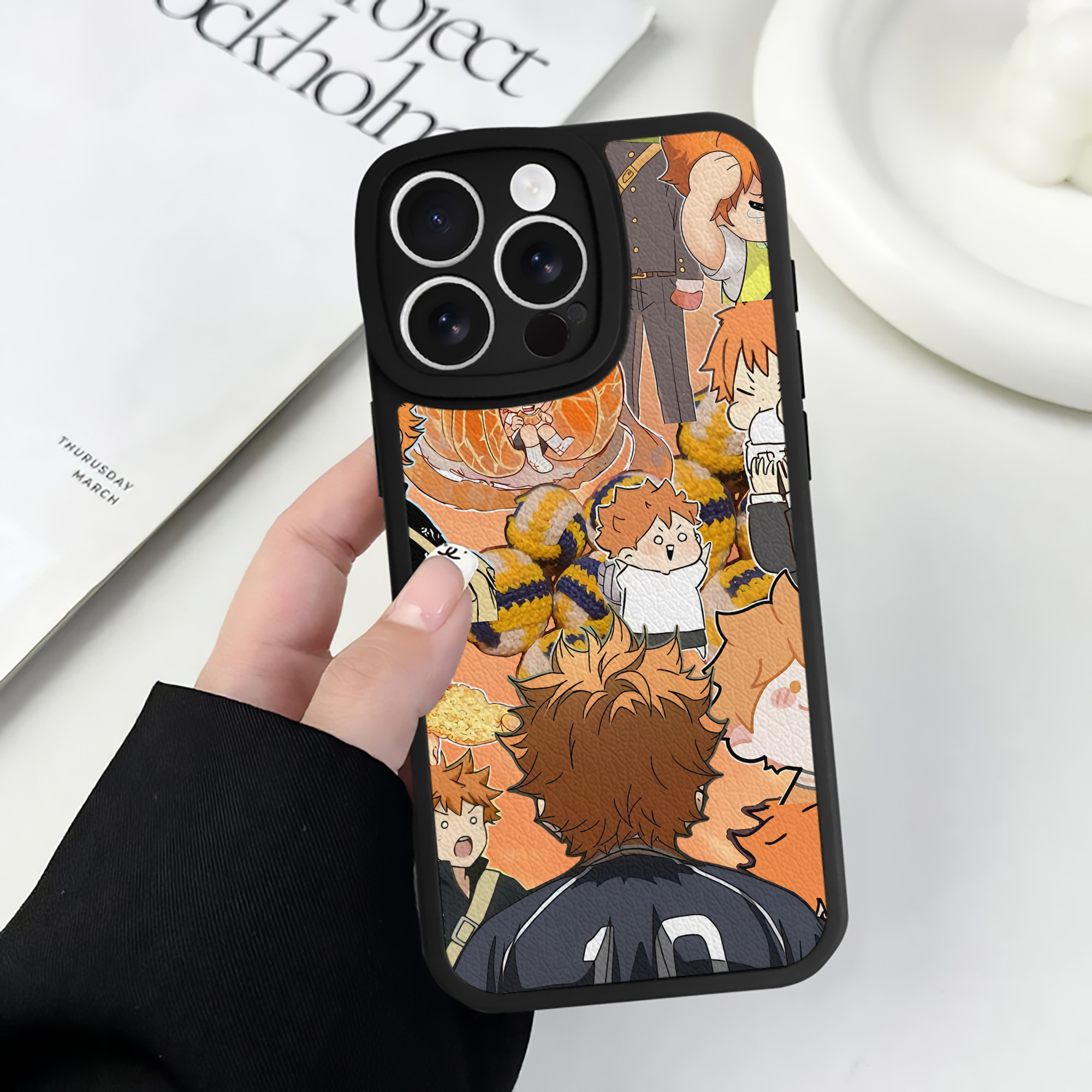 （画像用） ハイキュー!! Haikyu!! 【iPhone 16シリーズ対応】シリコンスマホケース（レザー調） 材質：シリコン